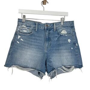 Vervet (M) High Rise Medium-Light Wash Cutoff Denim Jean Shorts